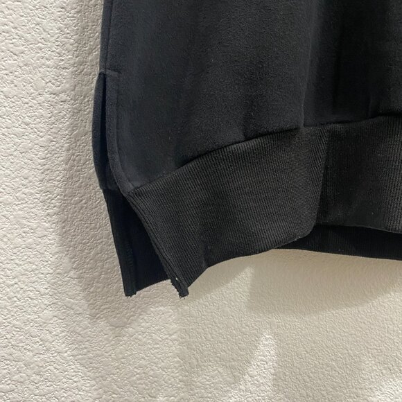 NUTEXROL Black Oversized Hoodie Dress with Long Sleeves and Side Pockets - Small - Picture 7 of 8